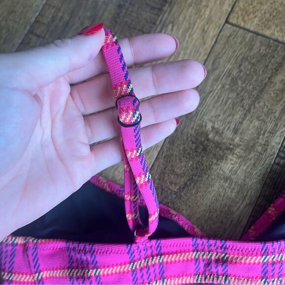Solid & Striped Plaid Bikini In Pink Madras - Picture 9 of 10